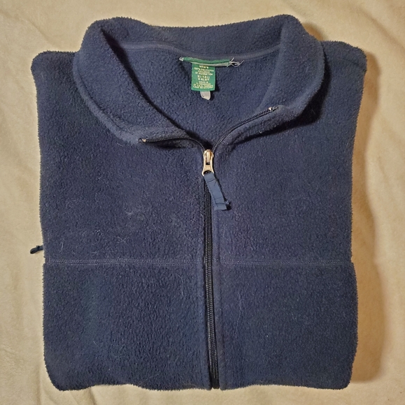 L.L. Bean Navy Fleece - Picture 1 of 4